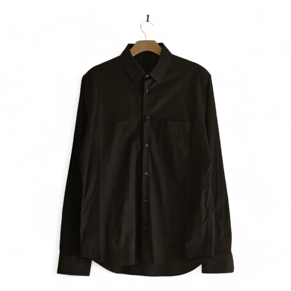 Versace Button Down Shirt in Black Slim Fit 41 (XL) NWOT